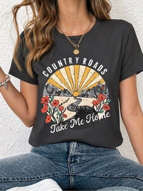 🪷 “Country Roads Take Me Home” Graphic Tee